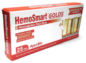 Hemosmart Gold paski testowe do pomiaru hemoglobiny i hemtokrytu 25szt technologia zotych paskw - 2823906512