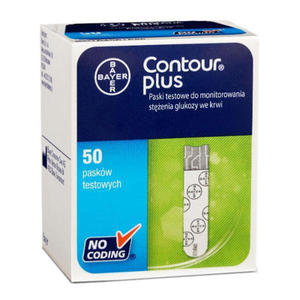 Paski Testowe do glukometru Contour Plus 50szt. firmy Ascensia Bayer - 2859730187