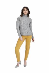 MKMSwetry Estelle SWE 121 Szary sweter damski - 2861049991