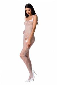 Passion BS071 white Bodystocking - 2861059221