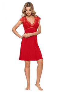 Nipplex Bianca czerwona damska koszula nocna - 2872332139