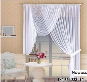 Firanka gotowa FK0162-lustro woal 250 x 400 cm BIEL - 2861557192