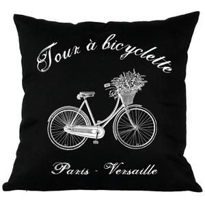 Poduszka French Home - Bicyclette - czarna - 2868529439