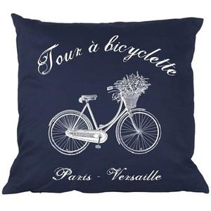 Poduszka French Home - Bicyclette - granatowa - 2868529442