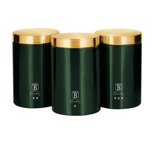 Zestaw 3 pojemnikw kuchennych BERLINGER HAUS Emerald Metallic Line BH-6272 - 2860873986