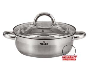 Garnek stalowy niski 1.9L 20cm ZILNER ZL-7401 - 2876116723