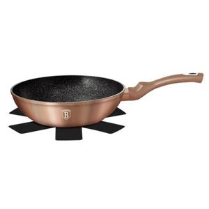 Patelnia z powok granitow / wok 28cm BERLINGER HAUS Metallic Line Rosegold BH-1512-N - 2850967529