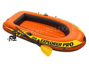 Ponton Explorer PRO 300 Set 244 x 117 x 36 cm INTEX 58358 wiosa i pompka - 2844619675