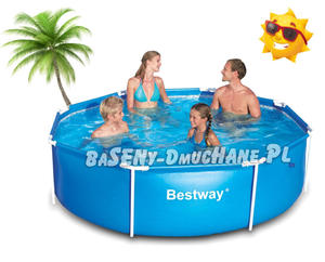 Basen stelaowy Bestway 244 x 61 cm komplet 7w1 56431 - 2833445861