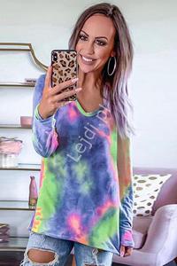 Kolorowa bluzka damska tie dye 189 - 2860052104