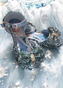 Buty dla dziewczynki z krysztakami bkitne Frozen, Kraina Lodu Elsa - 2874546205
