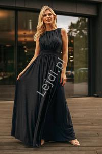Wyszczuplajca sukienka brokatowa w czarnym kolorze, m427A - 2876439344