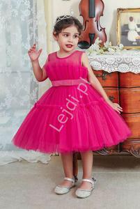 Tiulowa sukienka dla dziewczynki w kolorze fuksji 2099 - 2874015062