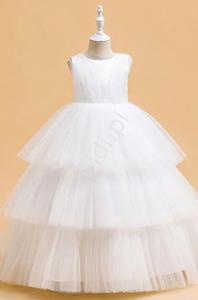 Biaa sukienka dla dziewczynki na komuni, dla maej druhny 288 - 2874098508