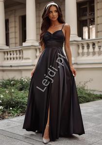 Gorsetowa czarna sukienka w stylu WOW 1112 - 2876531963