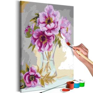 Obraz do samodzielnego malowania - Kwiaty w wazonie - 2861749949