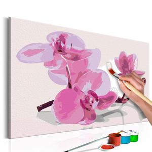 Obraz do samodzielnego malowania - Kwiaty orchidei - 2861749955