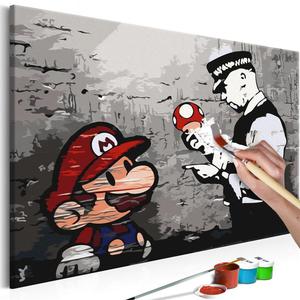 Obraz do samodzielnego malowania - Mario (Banksy) - 2861750001