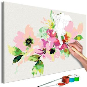 Obraz do samodzielnego malowania - Kolorowe kwiatki - 2861750035