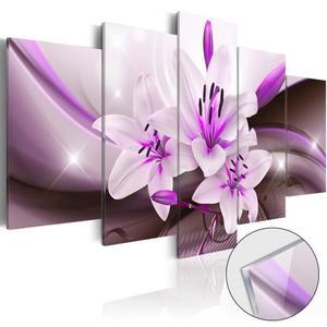 Obraz na szkle akrylowym - Fioletowa lilia pustynna [Glass] - 2861753231