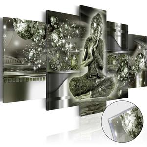 Obraz na szkle akrylowym - Szmaragdowy Budda [Glass] - 2861753253