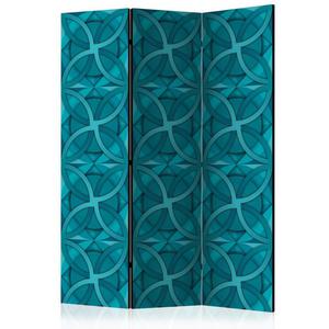 Parawan 3-czciowy - Geometria turkusu [Room Dividers] - 2861753389