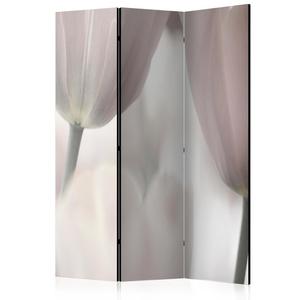 Parawan 3-czciowy - Tulips fine art - black and white [Room Dividers] - 2861753949