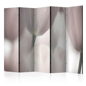Parawan 5-czciowy - Tulips fine art - black and white [Room Dividers] - 2861753950