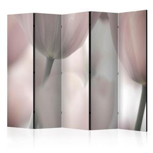 Parawan 5-czciowy - Tulips fine art - black and white II [Room Dividers] - 2861754797