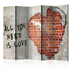 Parawan 5-czciowy - Love is all you need II [Room Dividers] - 2861755831