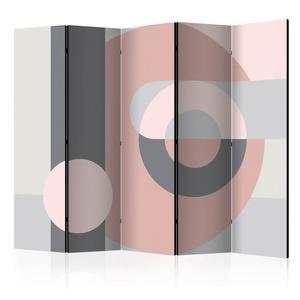 Parawan 5-czciowy - Geometryczny wianuszek (rowy) II [Room Dividers] - 2861755841