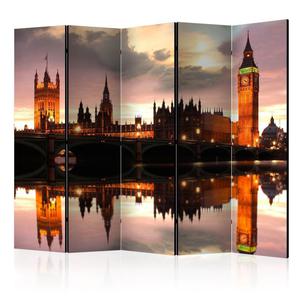 Parawan 5-czciowy - Big Ben wieczorem, Londyn II [Room Dividers] - 2861755931