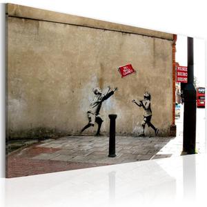 Obraz - Zakaz gry w pik (Banksy) OBRAZ NA PTNIE WOSKIM - 2853408287