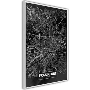 Plakat - Plan miasta: Frankfurt (ciemny) - 2861759448