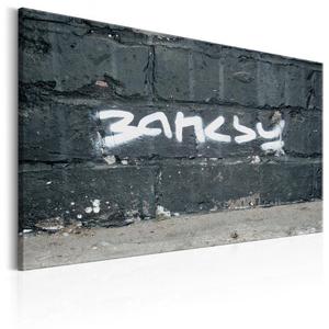 Obraz - Podpis Banksy'ego OBRAZ NA PTNIE WOSKIM - 2853410650