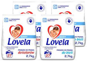 Lovela Baby zestaw - 2 x Proszek do prania koloru 2,7 kg + 2 x Proszek do prania bieli 2,7 kg - 108 pra - 2877783903