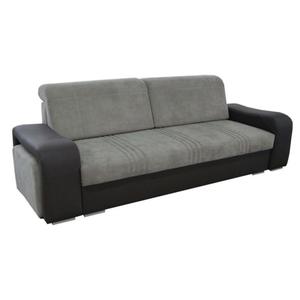 Sofa z funkcj spania CUBA szary/czarny - 2876189960