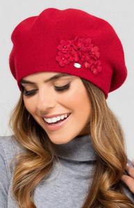 Kobiecy beret z kwiatuszkami Arizona - 2875876962