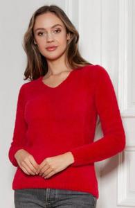 Mikki, wochaty sweterek czerwony SWE147 - 2865434773