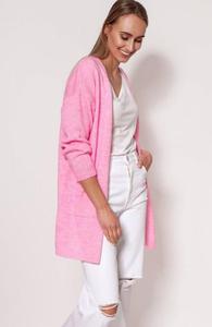 MKM PA013 swetrowy paszcz baby pink - 2873474463