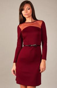 Vera Fashion Giselle sukienka bordowy - 2832257949