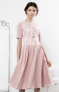 Kasia Miciak design pudrowa sukienka - 2832262493