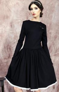 Kasia Miciak design rozkloszowana sukienka czarna - 2842795091