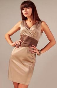 Vera Fashion Oriana sukienka cappucino - 2832254003