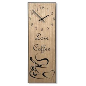 Nowoczesny stylowy zegar cienny Love Coffee - 2869966716