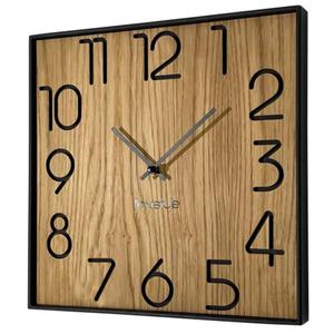 Zegar cienny drewniany Wood Square 30cm - 2873000563