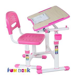 Regulowany zestaw dziecicy Piccolino Pink Fun Desk - Rowy - 2850378846