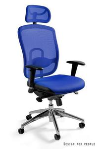 Fotel ergonomiczny Vip niebieski Unique - Niebieski - 2850378871
