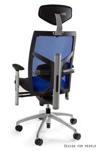 Fotel ergonomiczny Exact niebieski Unique - Niebieski - 2850378891