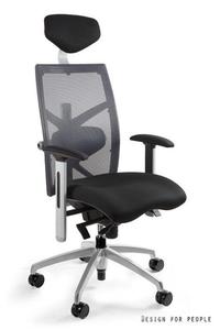 Fotel ergonomiczny Exact ciemny szary Unique - Szary - 2850378892